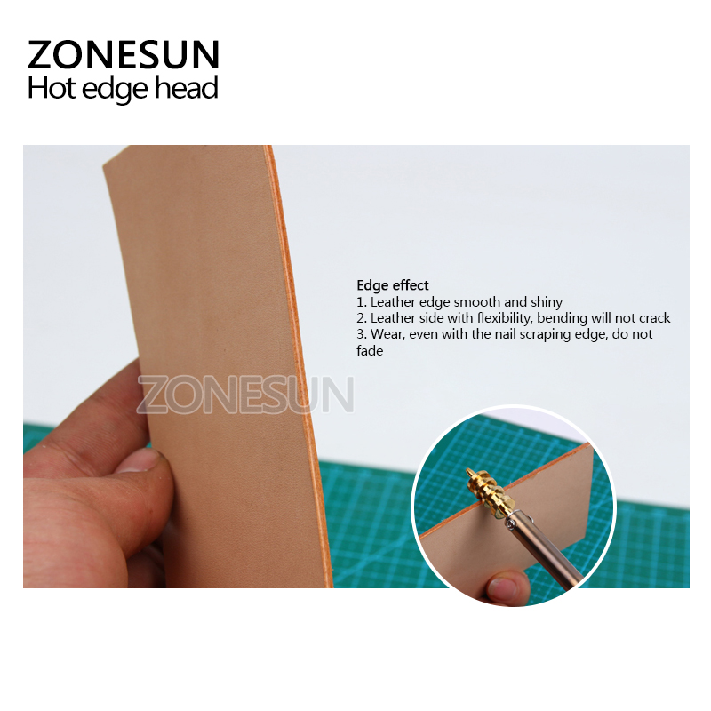 Craft Tools - ZONESUN レザーエッジホットプロセス真鍮電気アイロン銅ヘッドレザークラフトツール革細工ツールセット用品アクセサリー