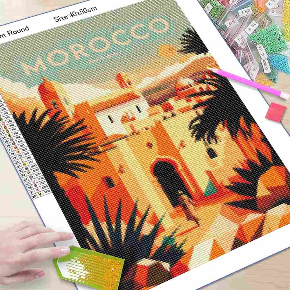 5D DIY ダークゴシックキャッスルダイヤモンドペインティ - 5D Diamond Painting Kit Full Drill のレビューと価格