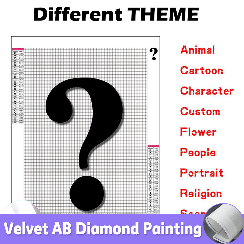 異なるテーマミステリーダイヤモンド塗装 DIY ベルベット  - 5D Diamond Painting Kit Full Drill のレビューと価格