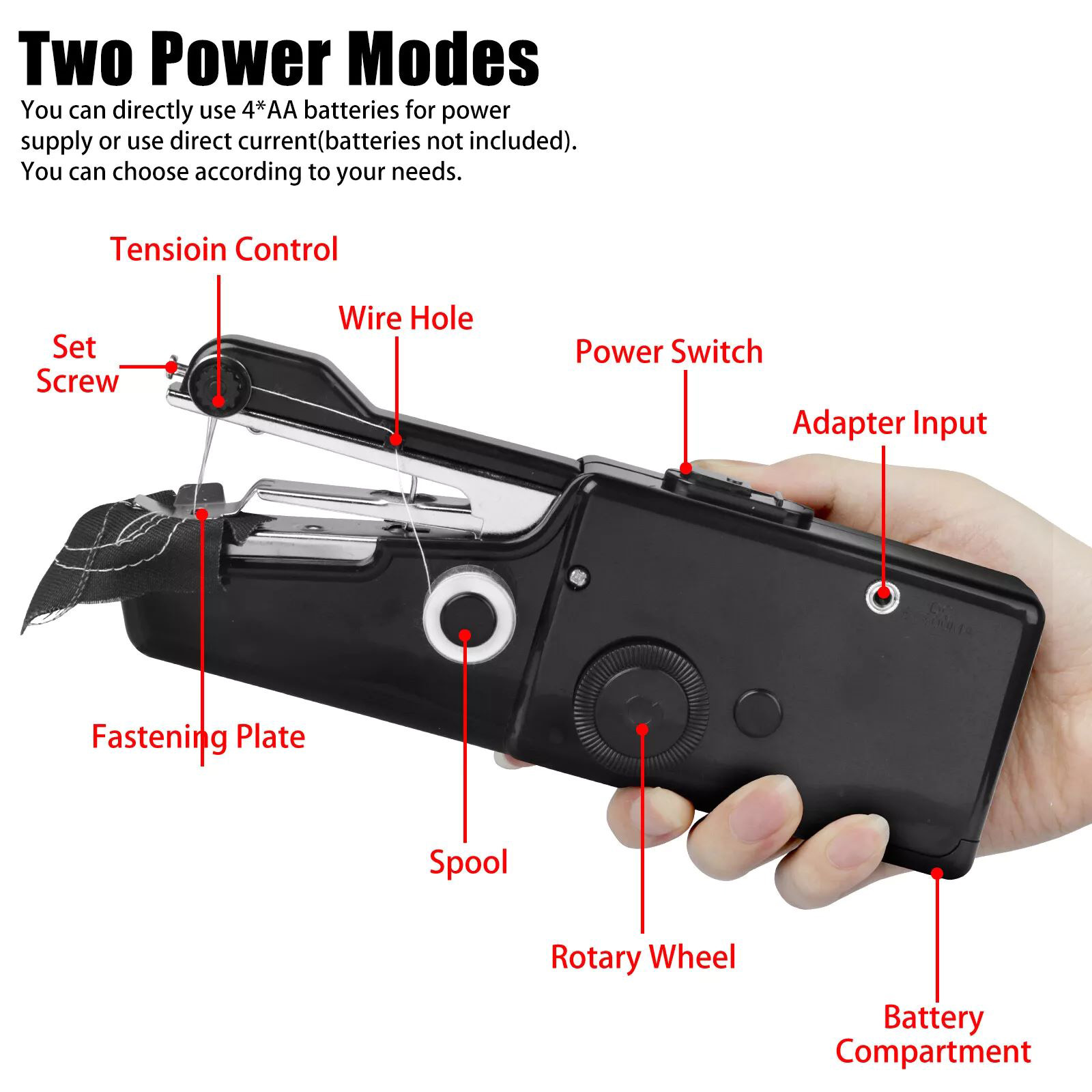 ミニミシンハンドヘルドポータブル電動ミシンミニツール裁縫手仕 - Mini Electric Sewing Machine Handheld のレビューと価格