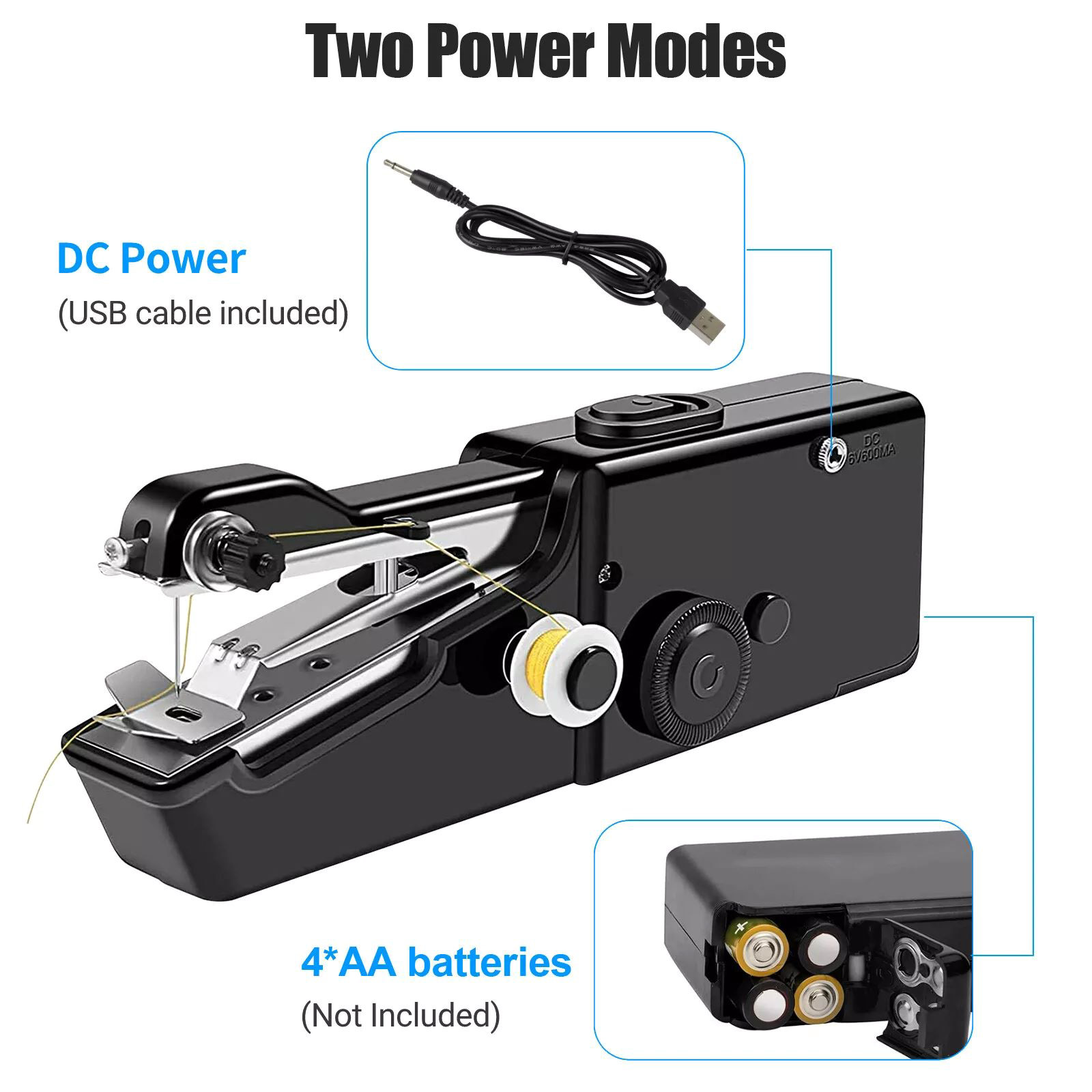 ミニミシンハンドヘルドポータブル電動ミシンミニツール裁縫手仕 - Mini Electric Sewing Machine Handheld のレビューと価格