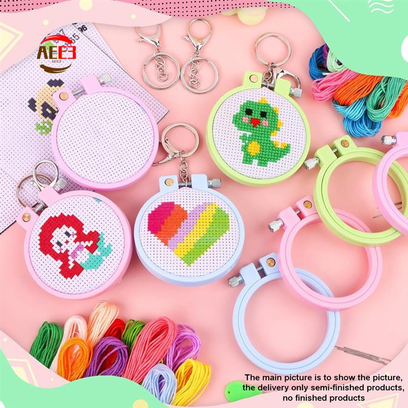 AEE3-6 個スタンプクロスステッチキット子供のための初心 - Cross Stitch Stamped Kits Beginners のレビューと価格