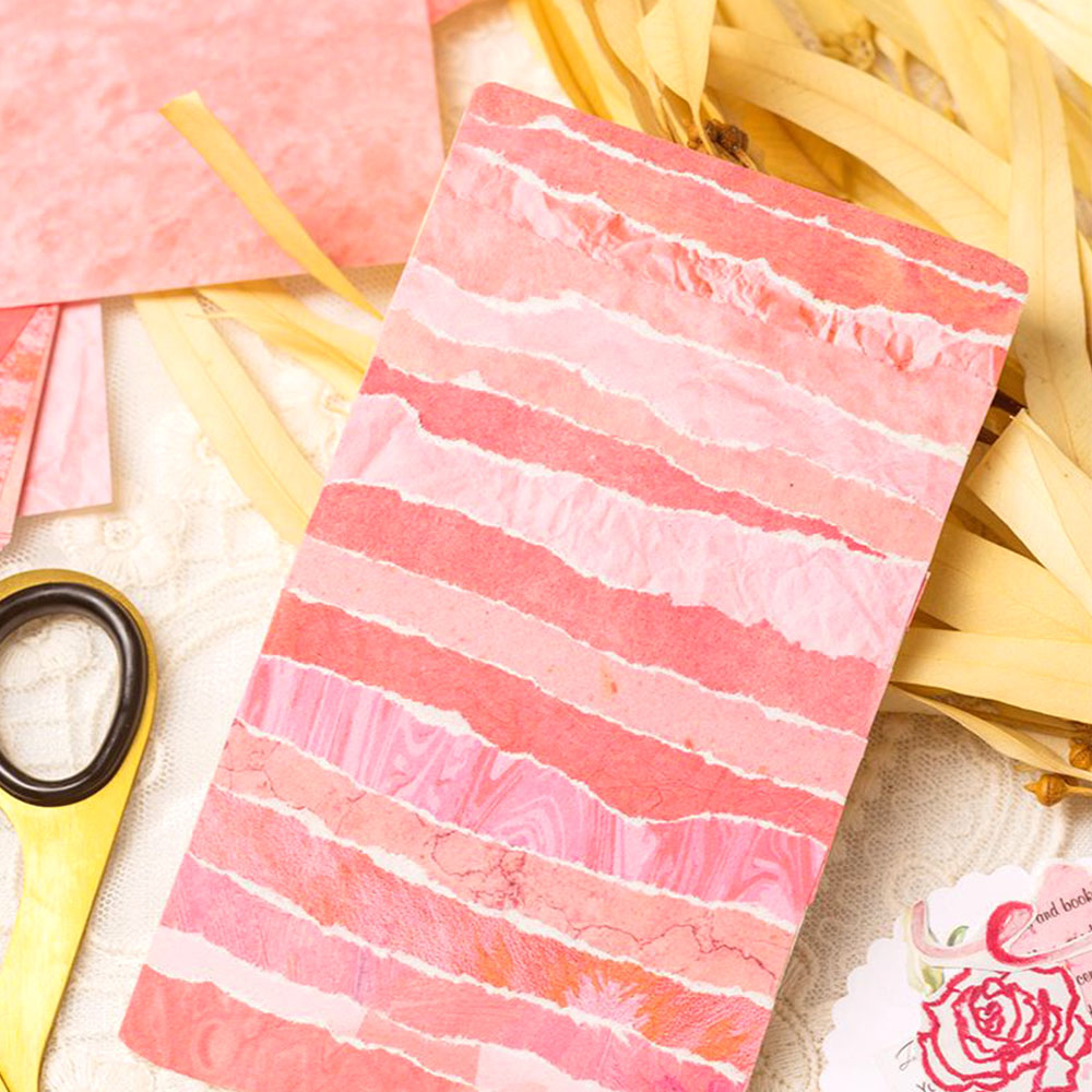 100 個カラフルなテクスチャ背景クラフト紙ジャンクジャーナ - Vintage Junk Journal Scrapbooking Paper のレビューと価格