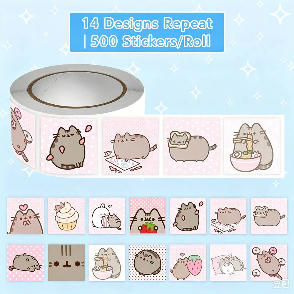 Hou 500個入り プーシーンのキャラクター猫のロールステ - Scrapbooking のレビューと価格