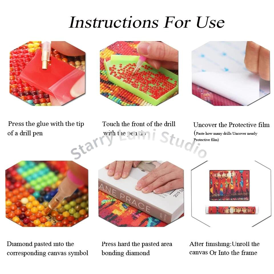 魔女ダイヤモンド塗装 5D フルドリルキット漫画少女クロスス - 5D Diamond Painting Kit Full Drill のレビューと価格