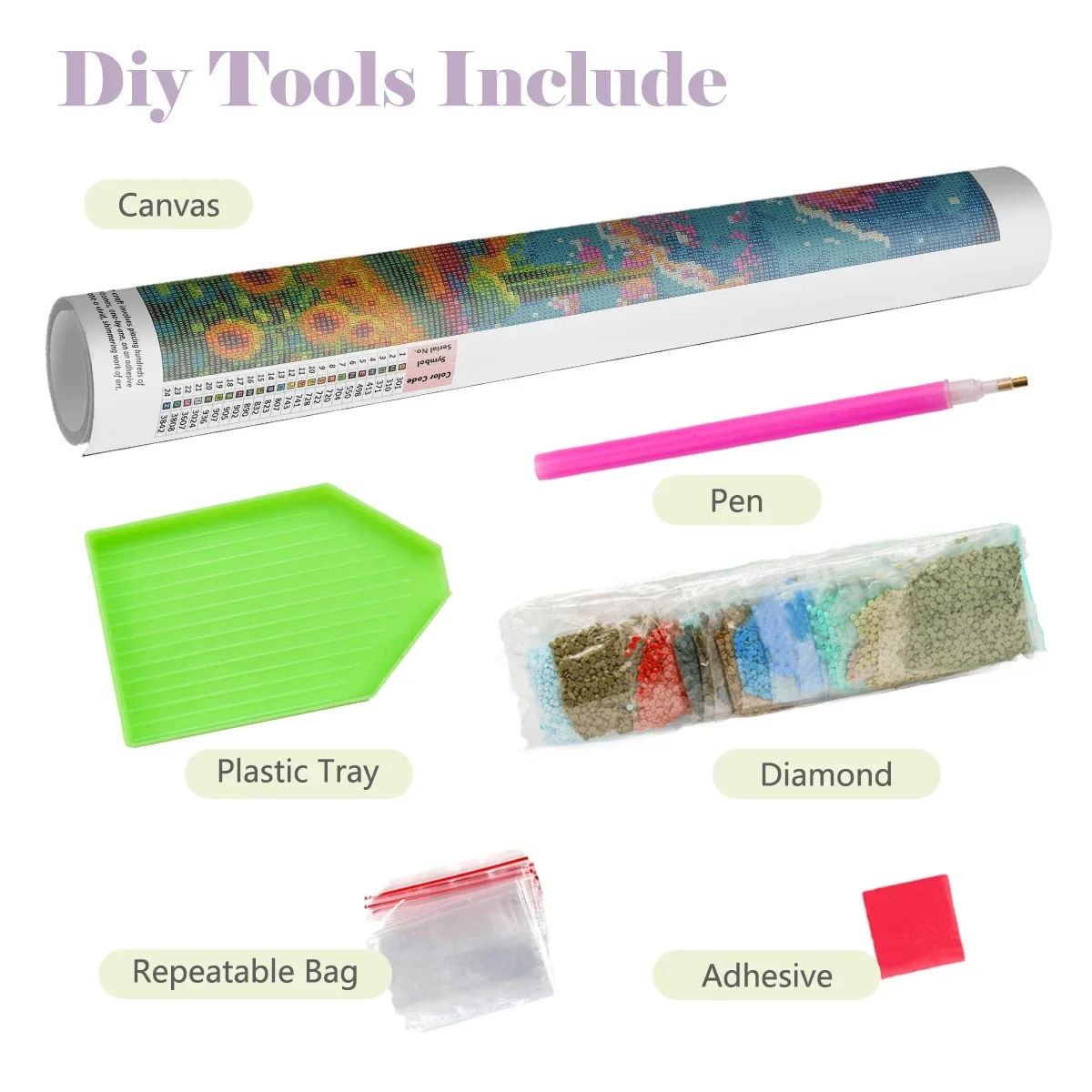 5D DIY ダイヤモンドペイントキット「フリーレン・ビヨン - 5D Diamond Painting Kit Full Drill のレビューと価格