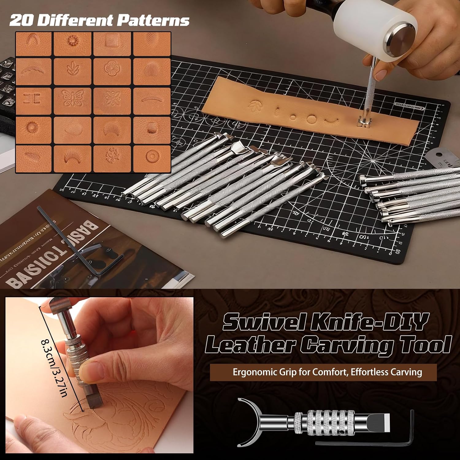 革細工キット、革細工道具とクラフトキット、カスタム収納バッグ - Sewing のレビューと価格