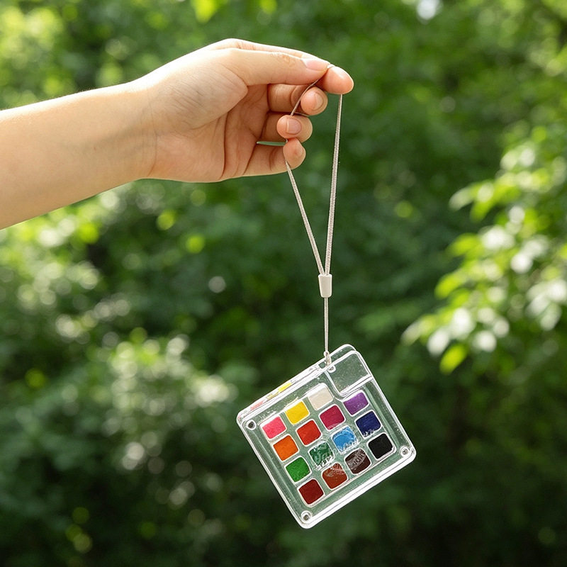 15色ポータブルトラベル固形水彩絵具ギフトセット ミニ水彩顔 - Watercolor Paint Set Solid Pigment のレビューと価格