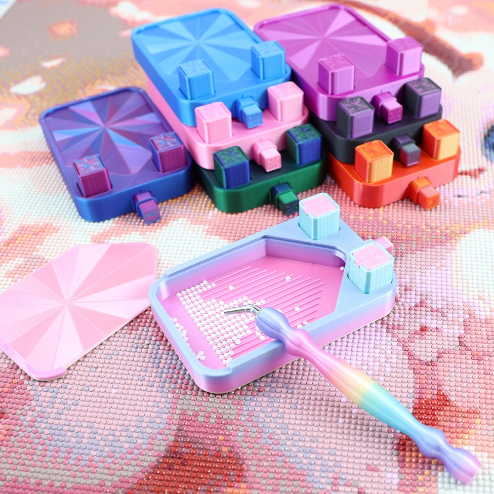 マルチカラーダイヤモンドペインティングトレイ（ゴミ箱2個付き - Painting Supplies のレビューと価格