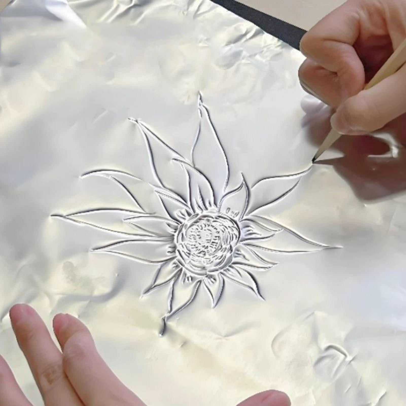 工芸用箔紙 100 枚光沢のあるアルミニウム金属箔紙アートプ - Craft Tools のレビューと価格