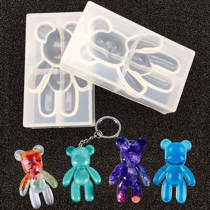 DIYクリスタルエポキシ樹脂キット、3D立っているクマのシリ - Silicone Epoxy Resin Molds Set のレビューと価格